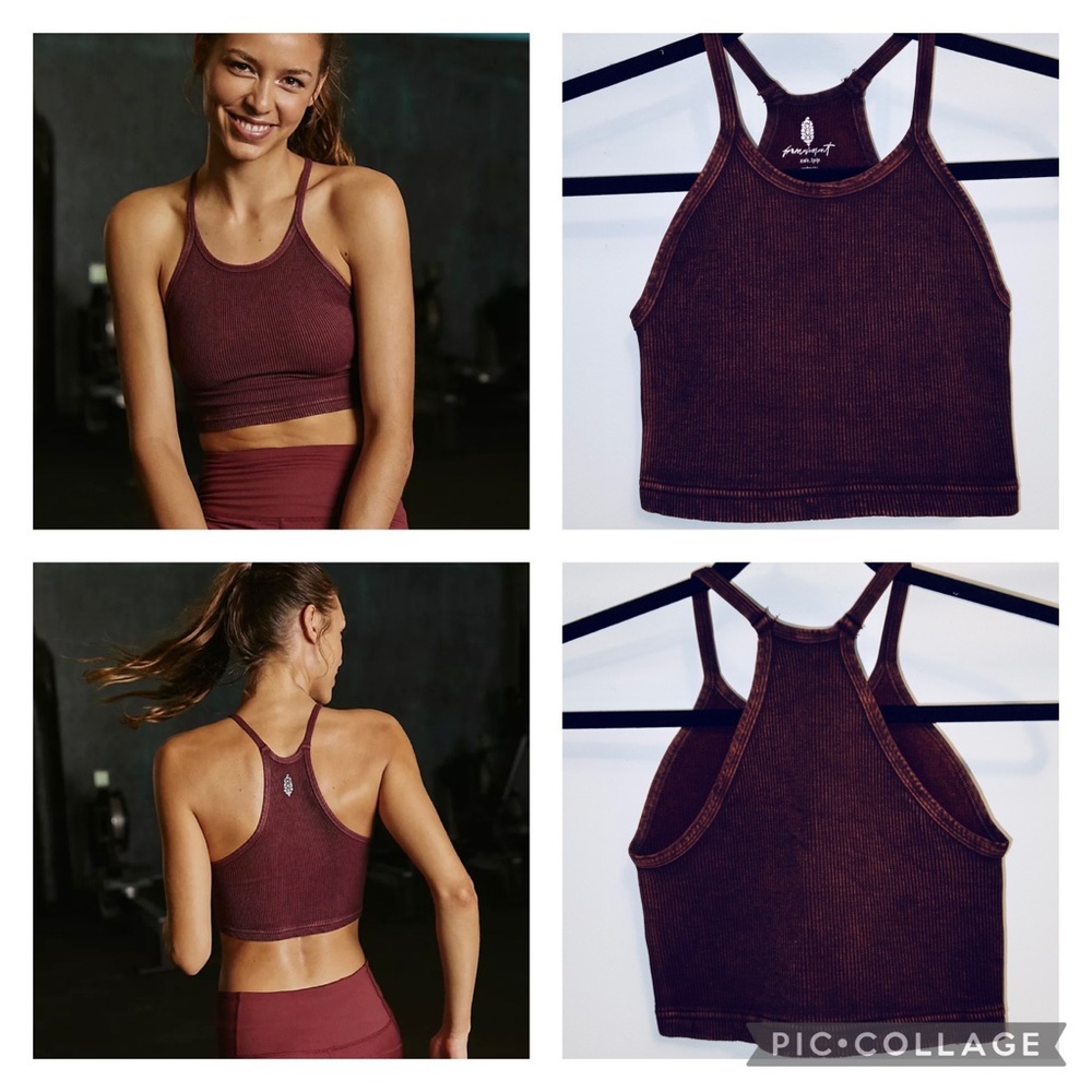 Free People Movement • NWOT Happiness Runs Crop Vintage Redwood